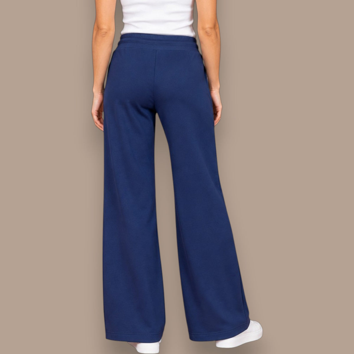 Pure - Drawstring Wide-Leg Pant
