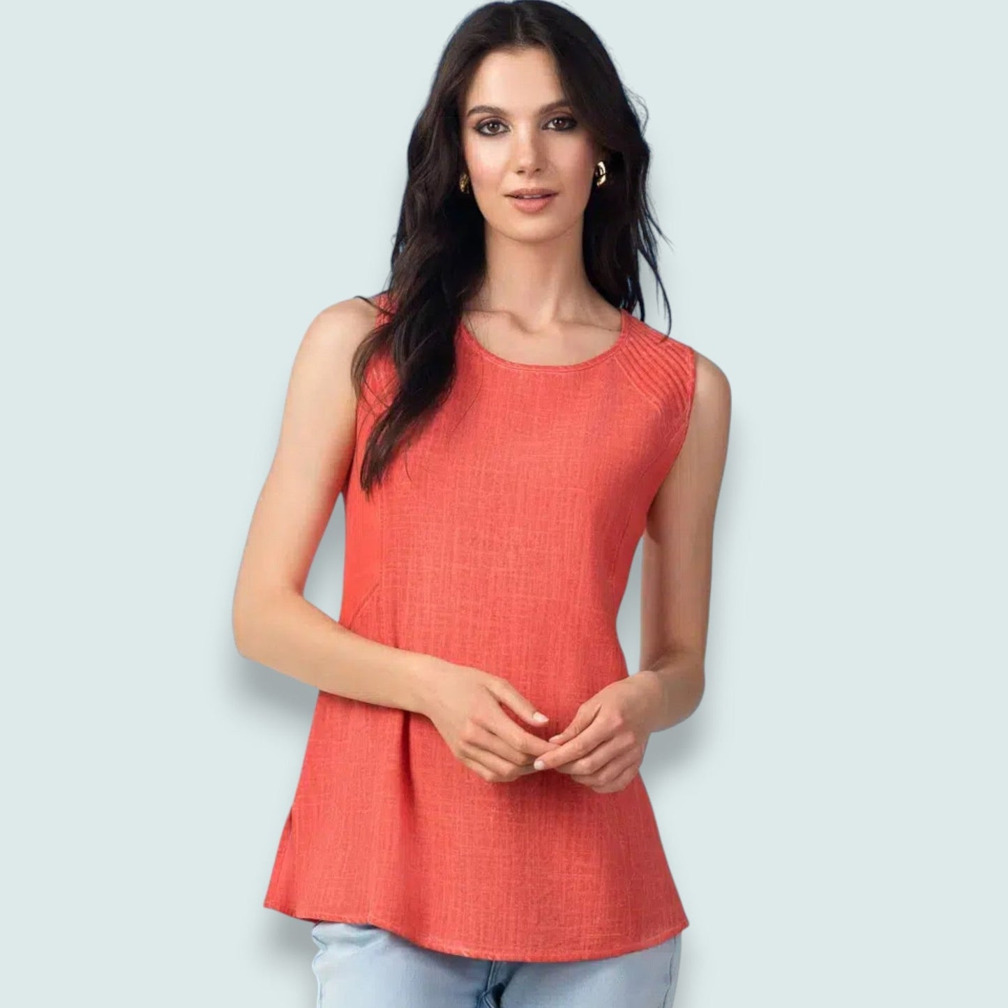 Alison Sheri - Scoop-Neck Sleeveless Tank Top