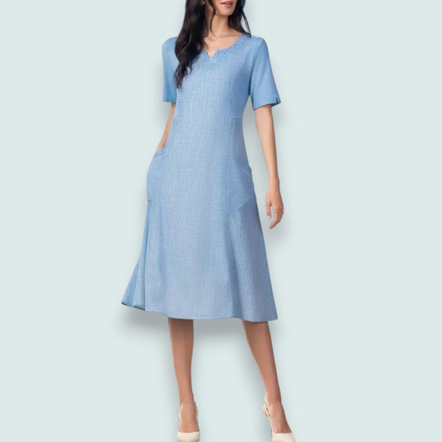 Alison Sheri - Notch Neck Dress