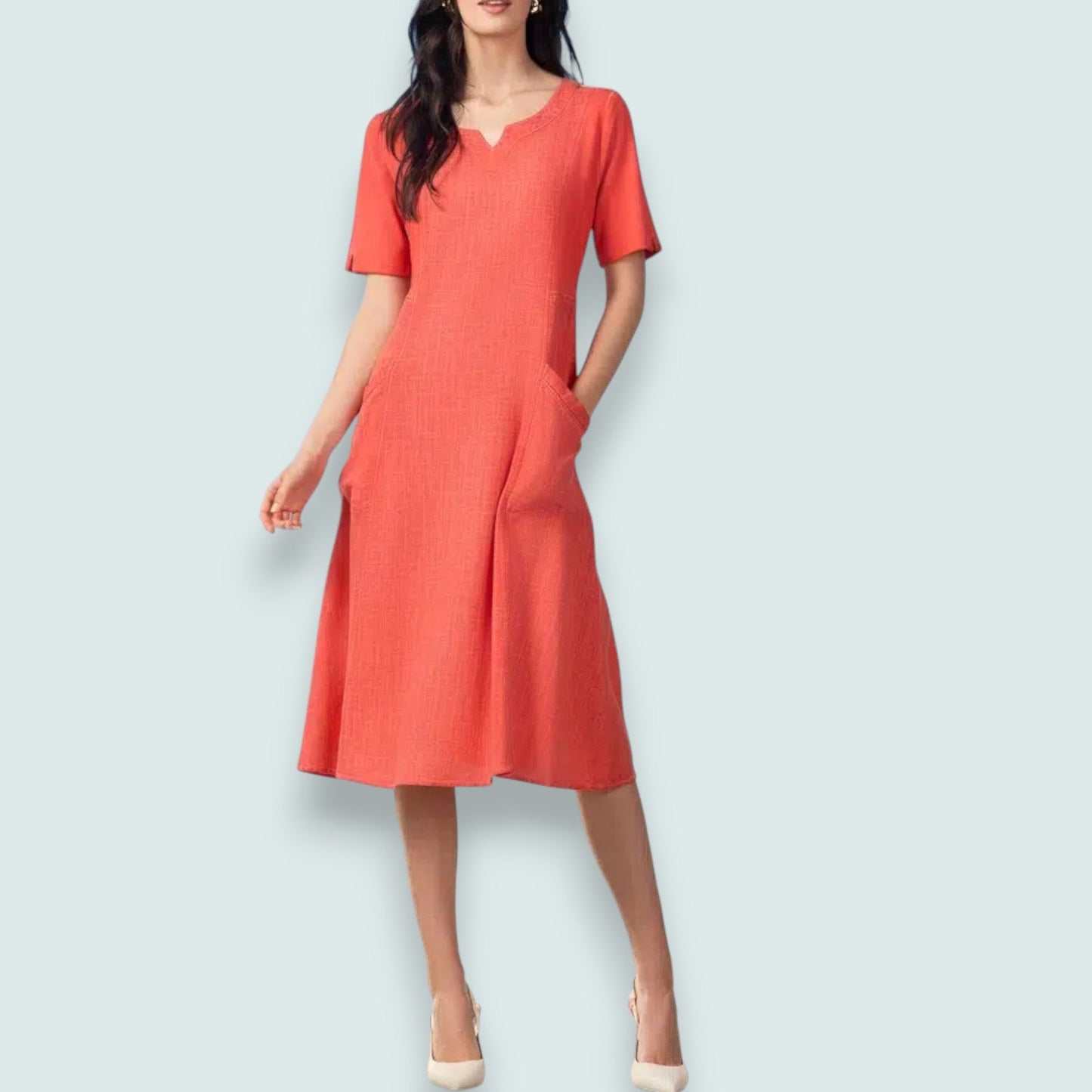 Alison Sheri - Notch Neck Dress