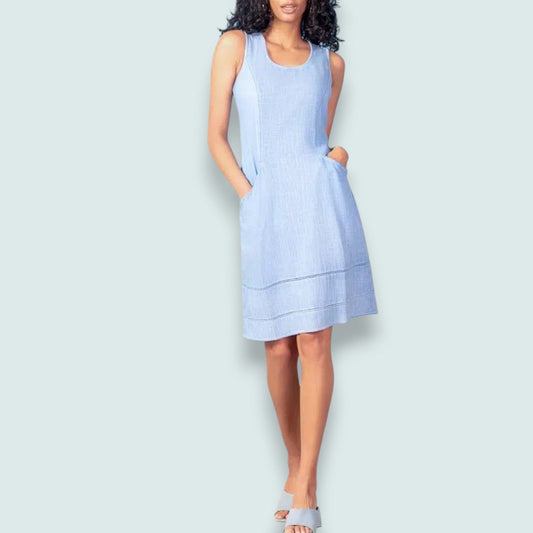 Alison Sheri - Sleeveless Shift Dress with Pockets