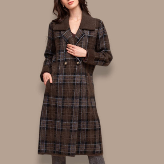 Alison Sheri - Plaid Knit Coatigan