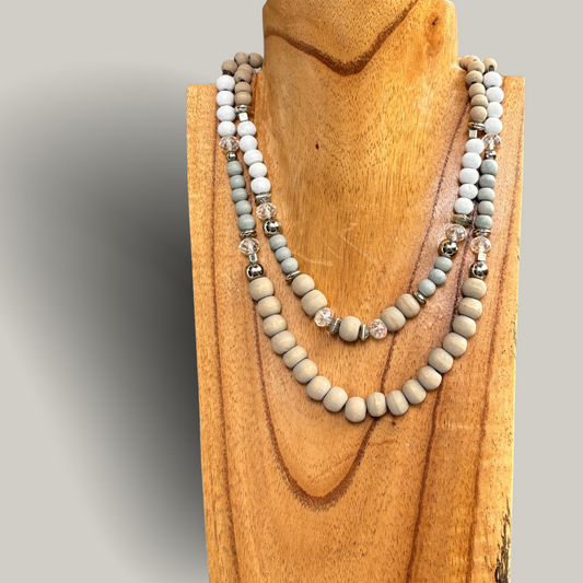 Suzie Blue - Two-Layered Beaded Necklace