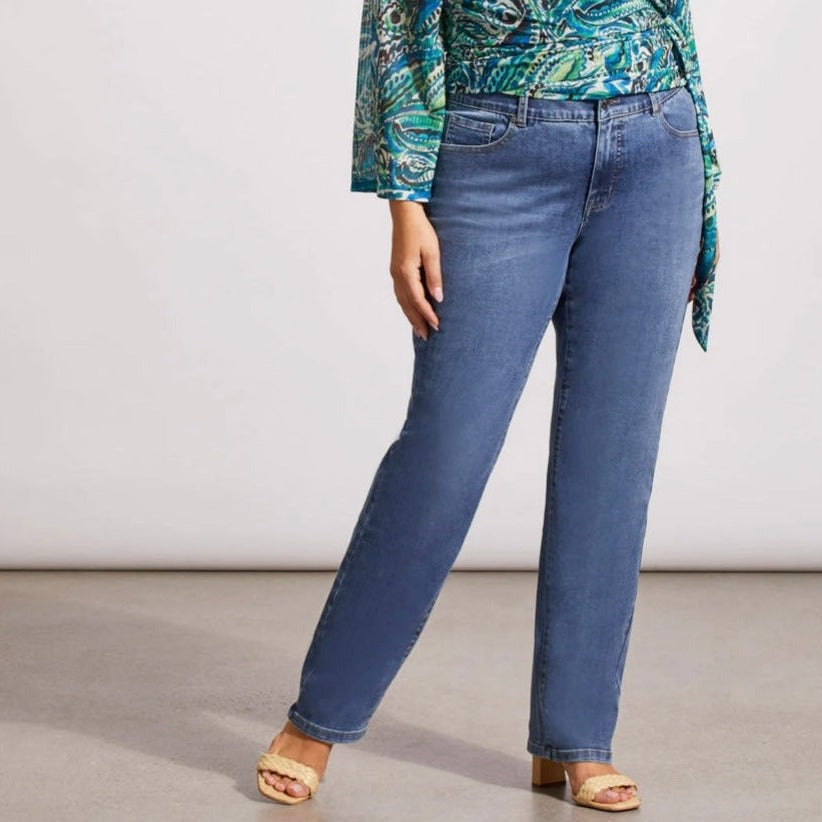 Tribal - Sophia 5-Pocket Curvy Straight Leg Jeans (Plus Size)