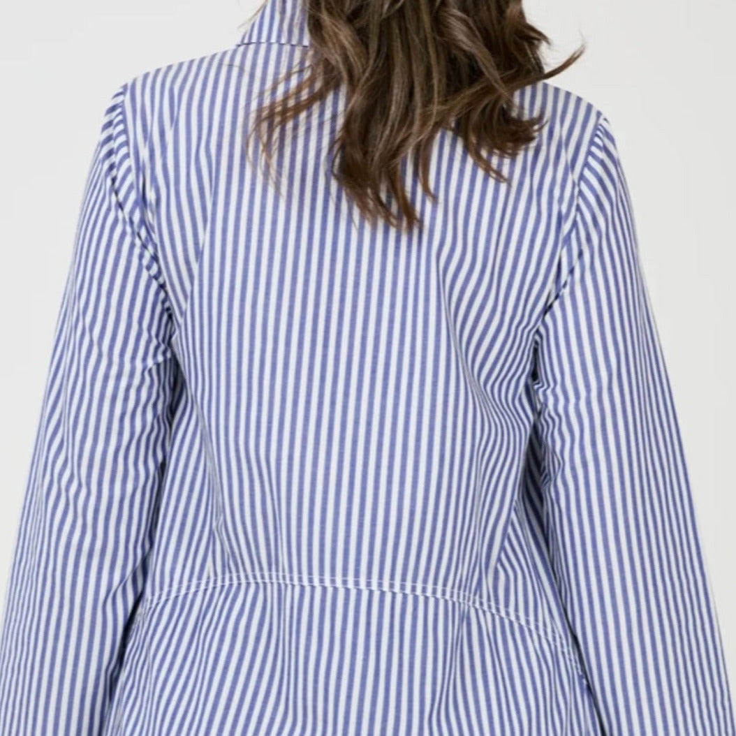 Shannon Passero - Asymmetrical Striped Tunic With Pocket