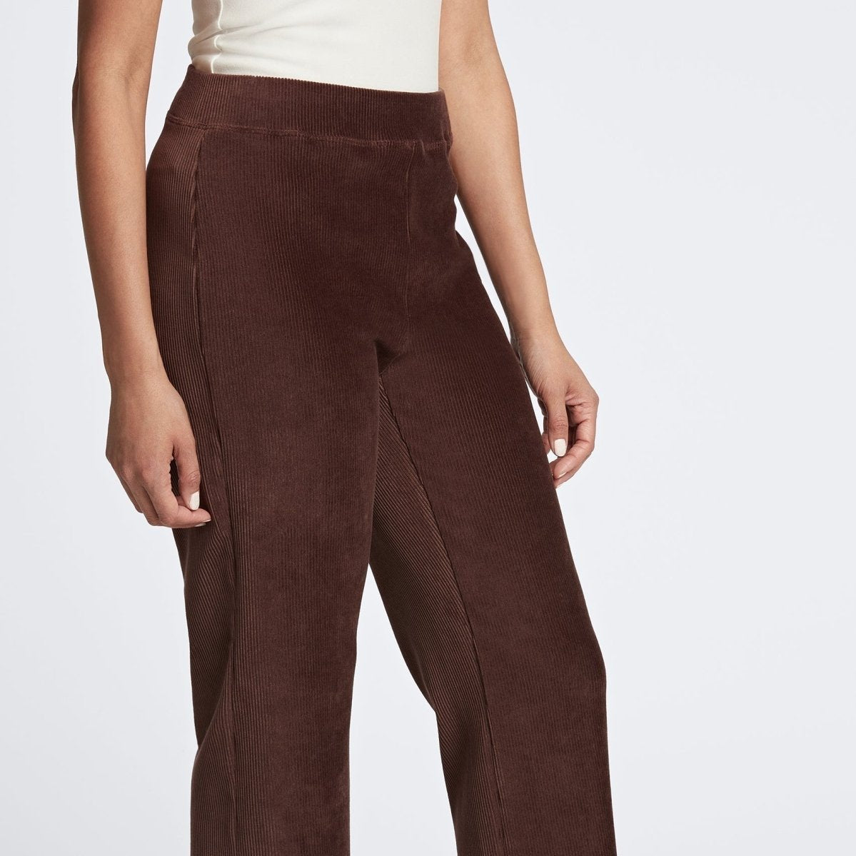 Foxcroft -Plush Cord Ankle Length Pants