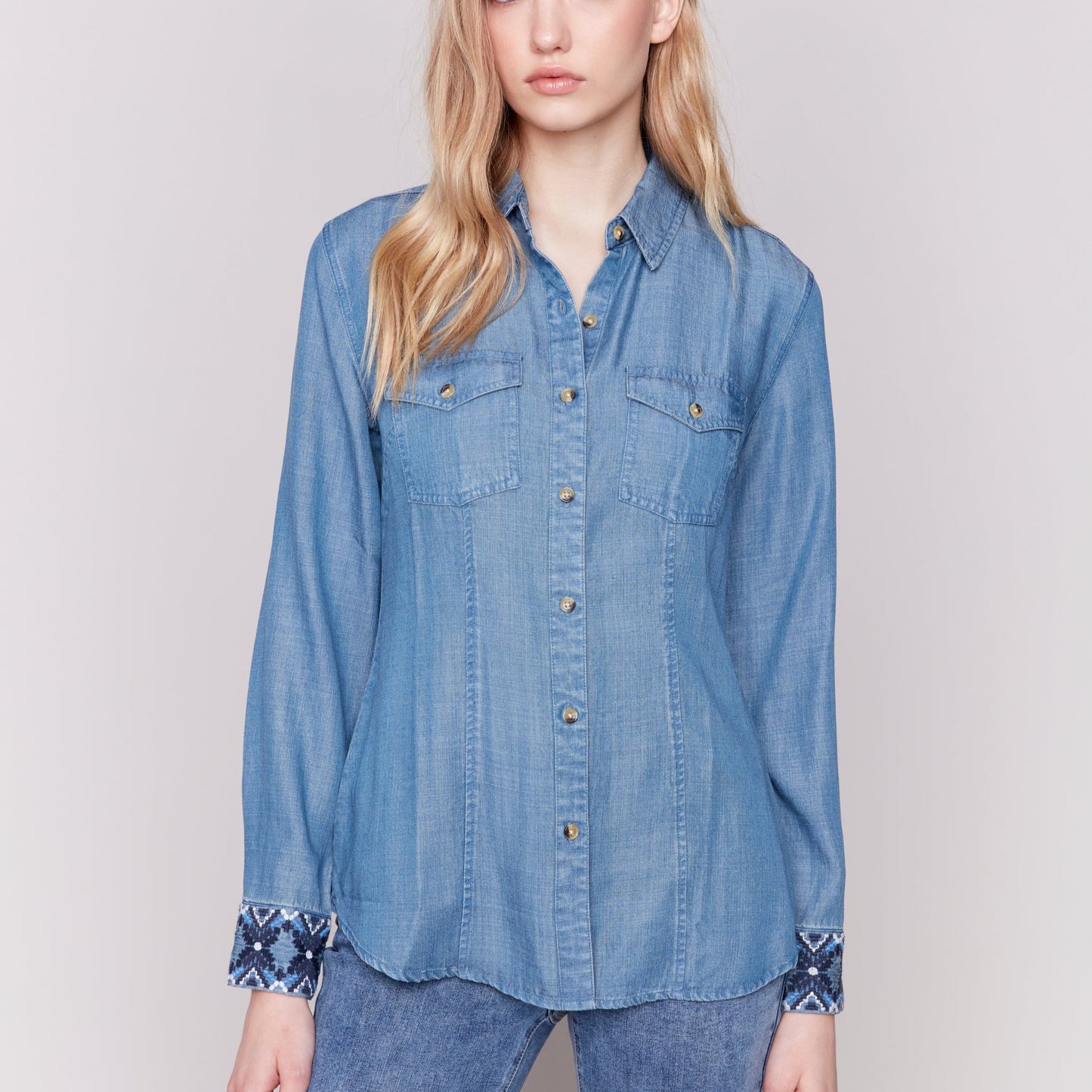 Charlie B - Denim Button-Up Shirt