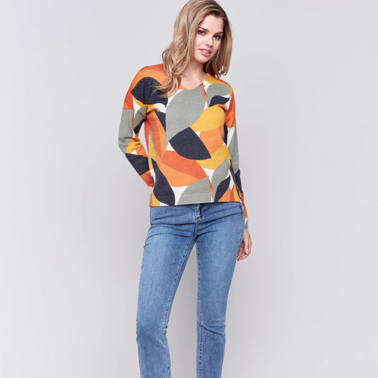 Charlie B - Abstract Print Sweater