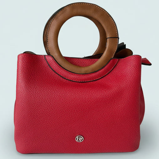 La Diva - Triple-Compartment Satchel with Crossbody Strap