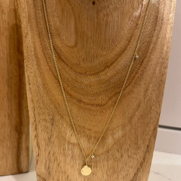 Biwa - Small Gold Charm Necklace