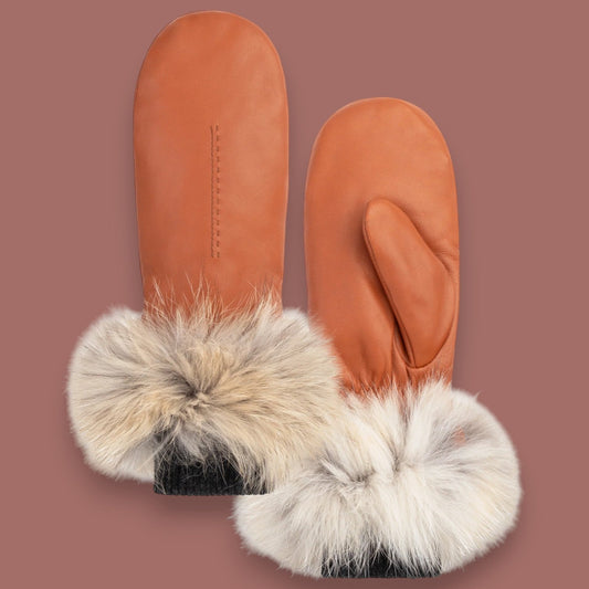 Brume - Victoria Fur Cuff Leather Mittens