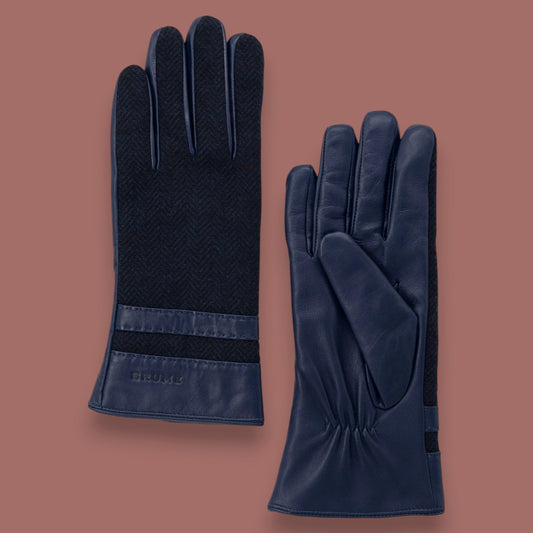 Brume - Waterloo Herringbone & Leather Gloves