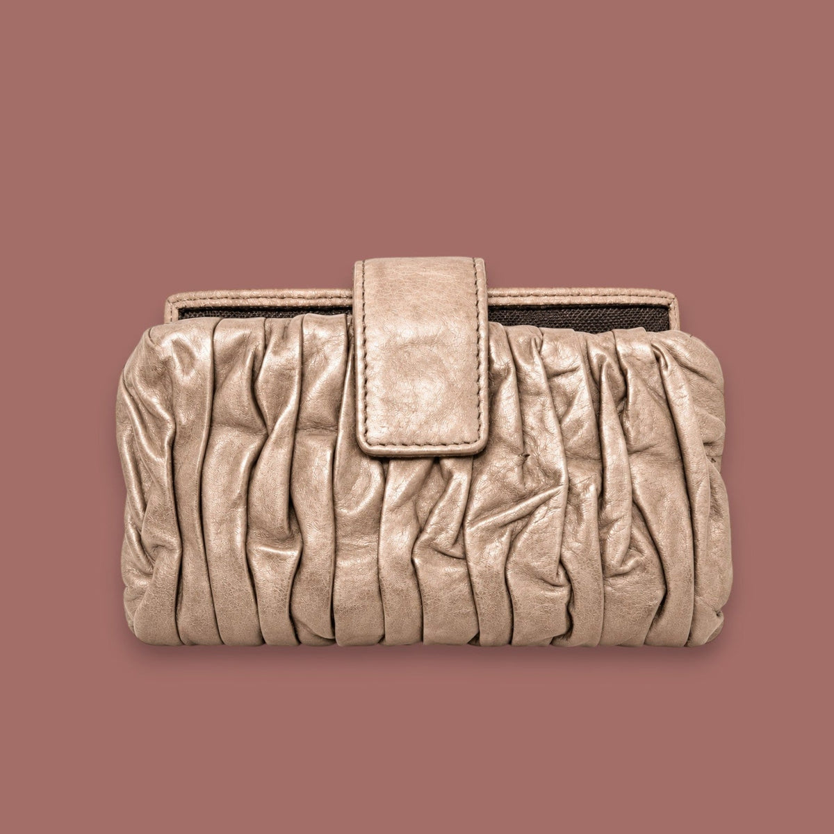Milo - Ruched Tab-Closure Wallet
