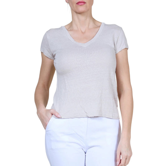 Angela Mara - Linen T-Shirt