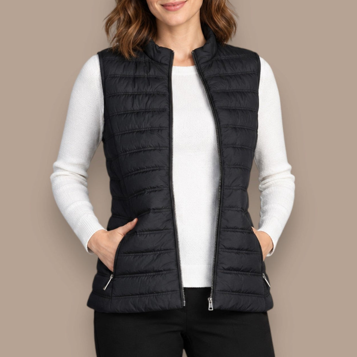 Moffi - Lightweight Quilted Zip-Front Vest