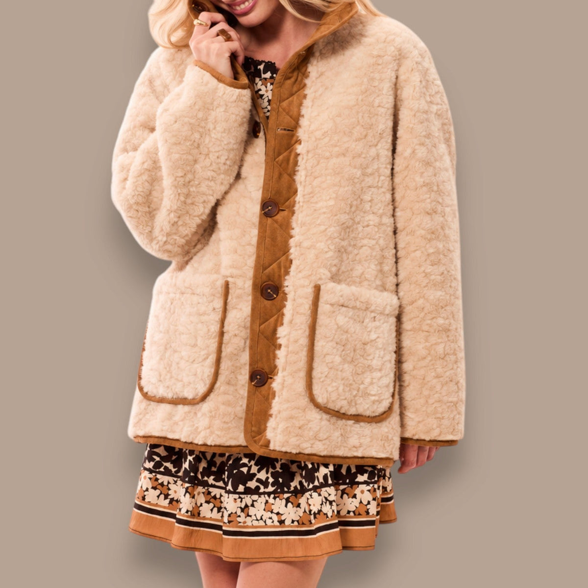 Tribal - Reversible Coat With Contrast Trim