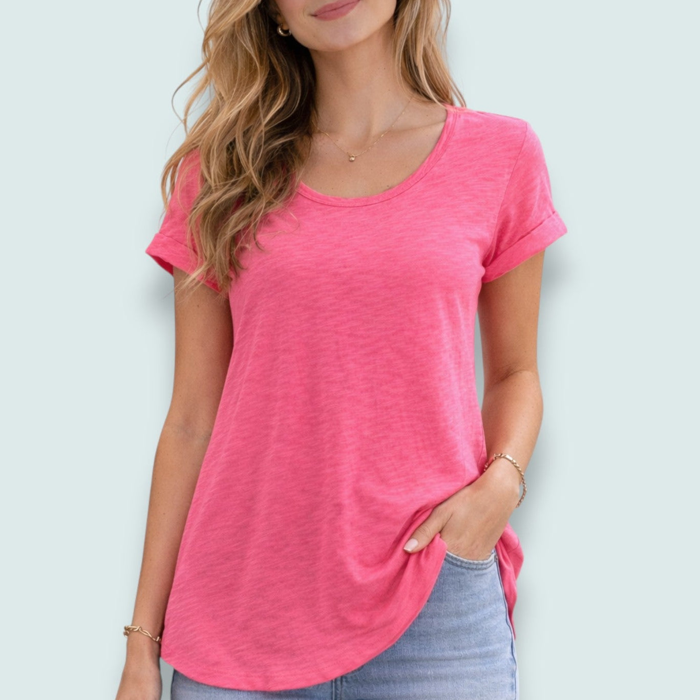 Escape - Essential Everyday Rolled-Sleeve Tee