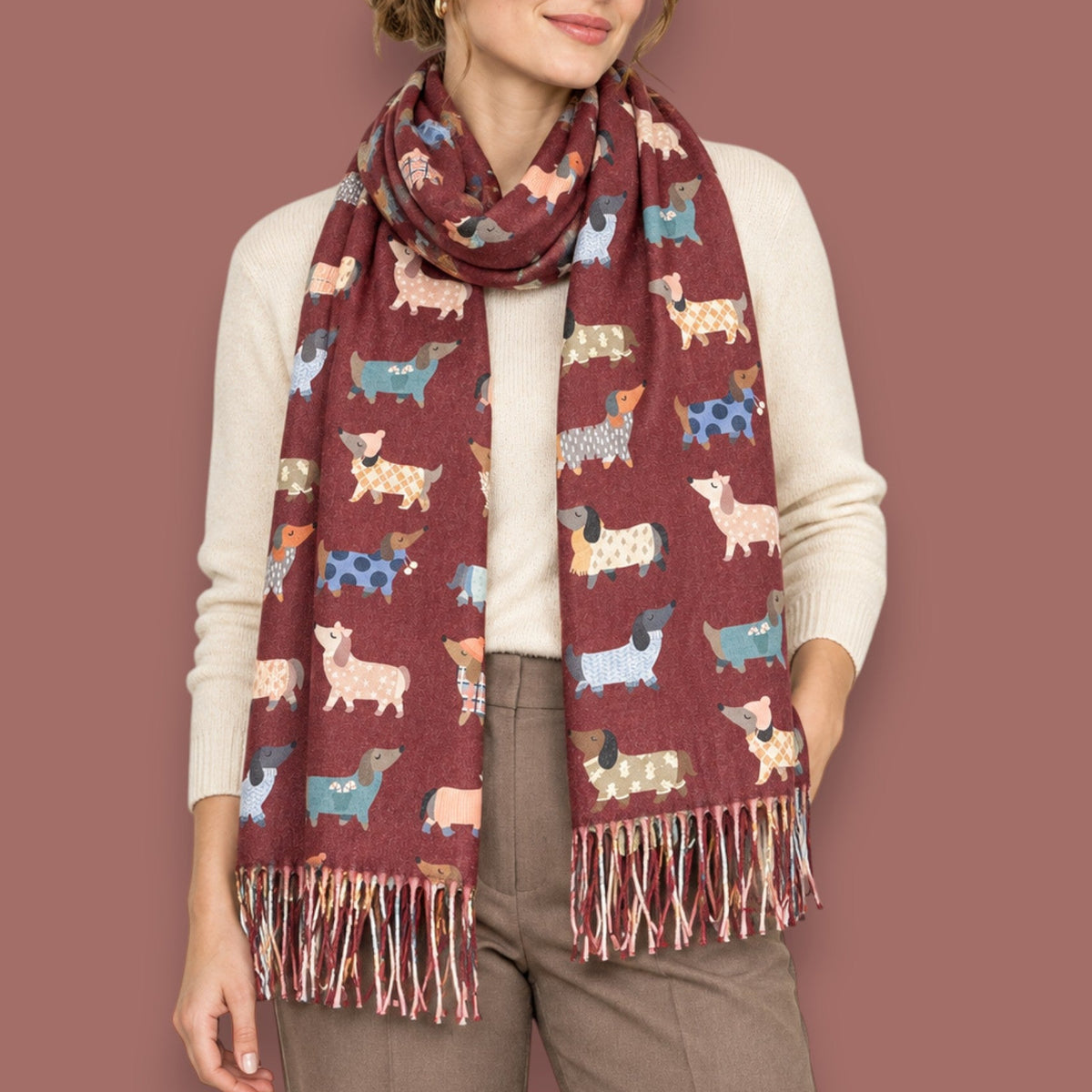 Audrey's - Dapper Dogs Fringed Scarf