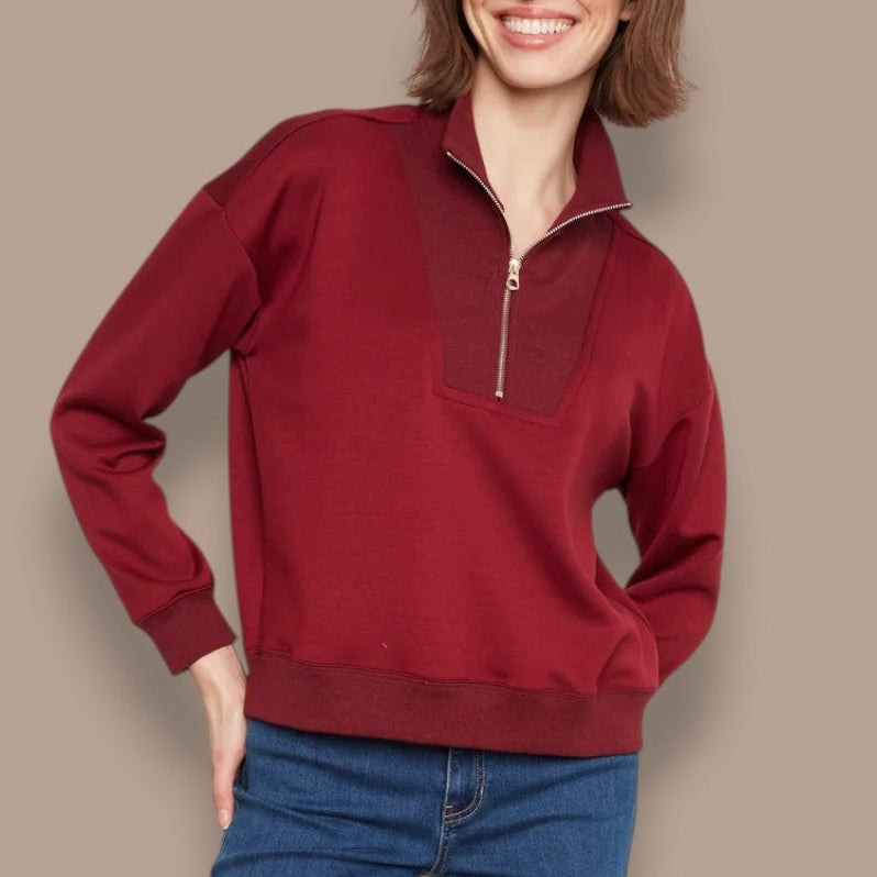 Charlie B - Soft Scuba Half Zip Pullover