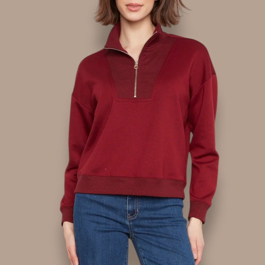 Charlie B - Soft Scuba Half Zip Pullover
