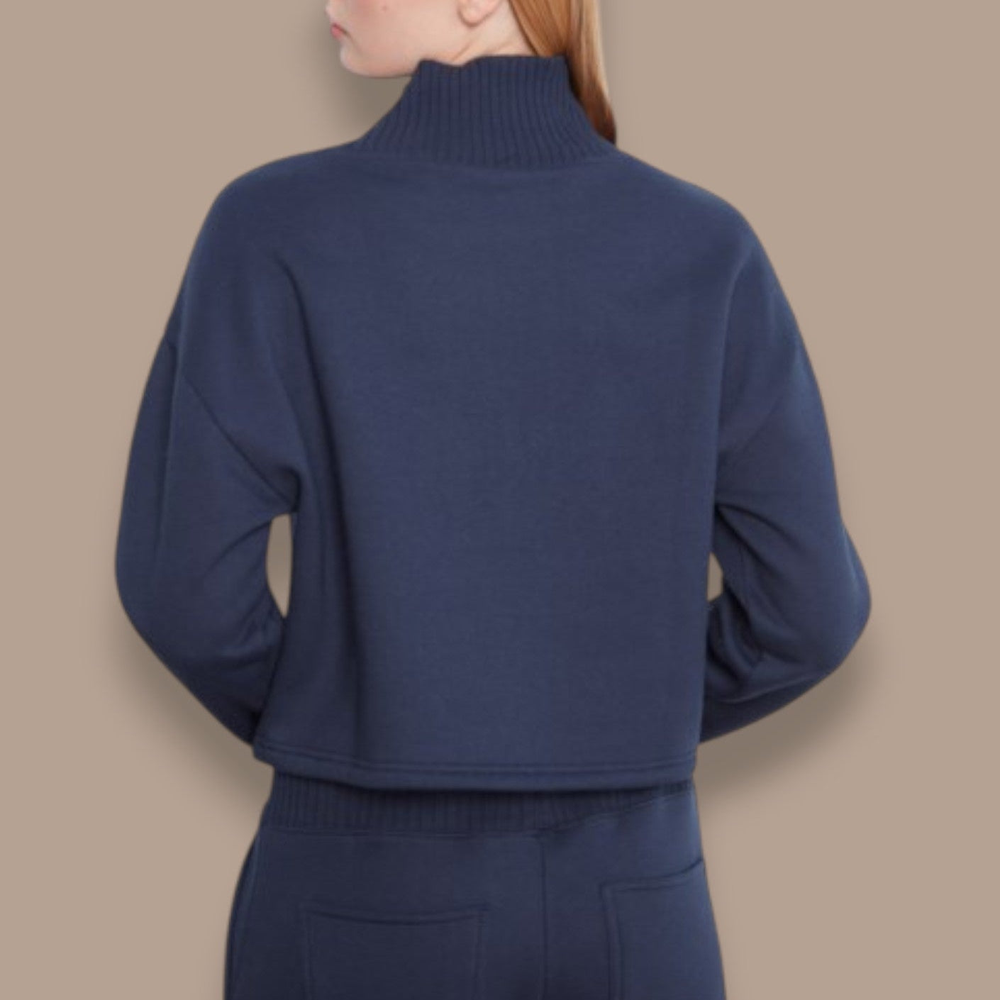 Charlie B - Cropped Mock Neck Sweatshirt
