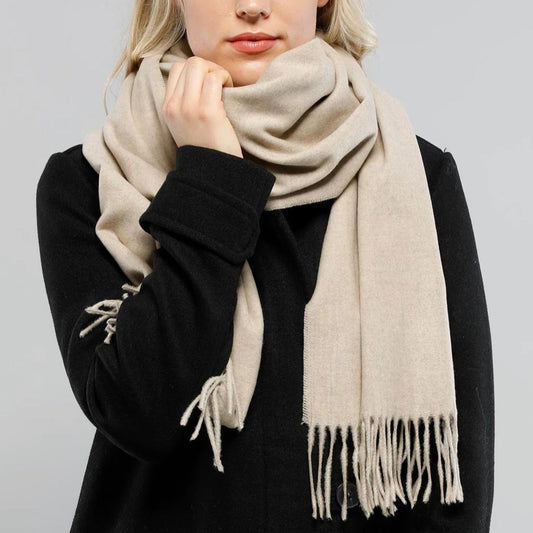 Fraas - Solid Color Fringe Scarf