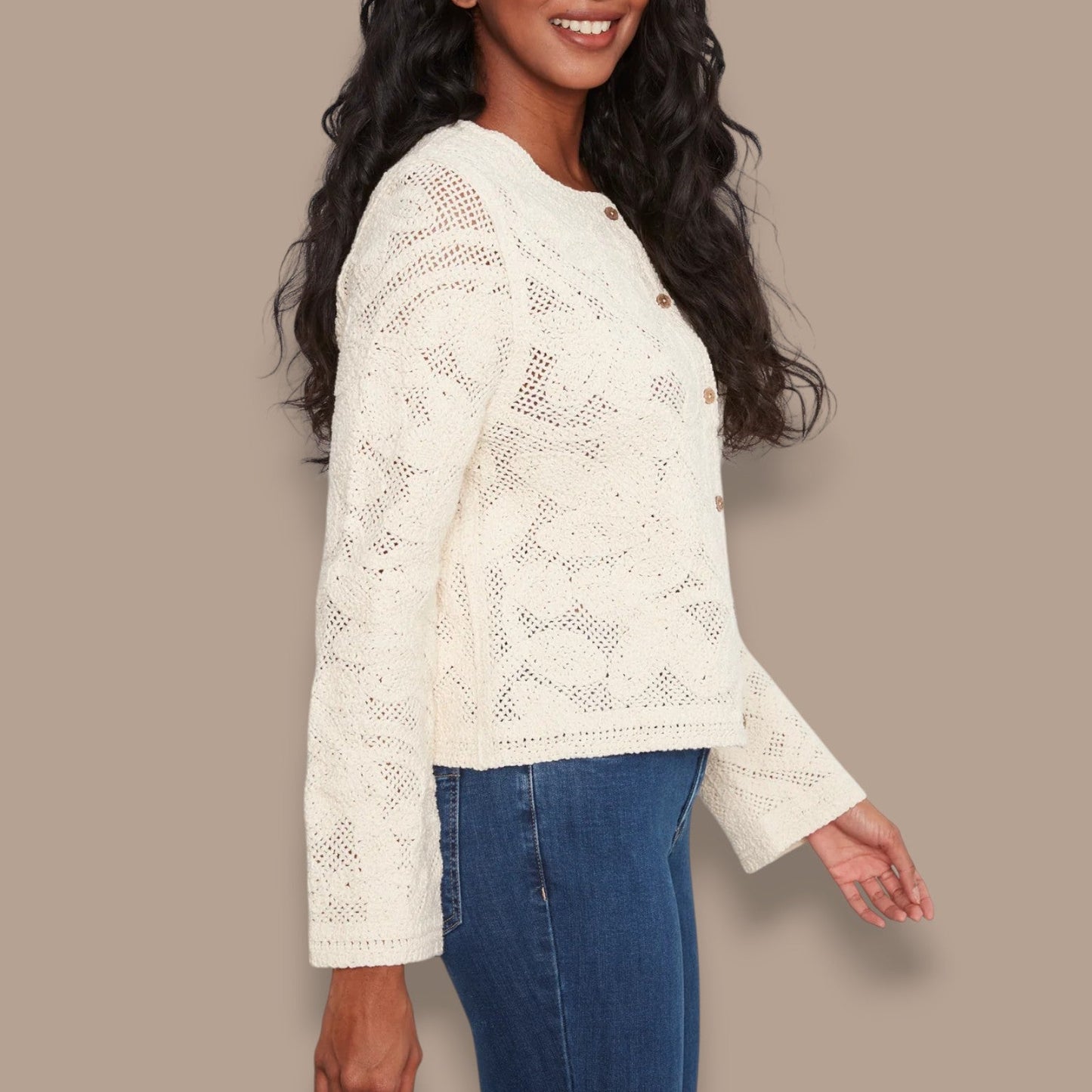 Charlie B - Reversible Button Crochet Sweater