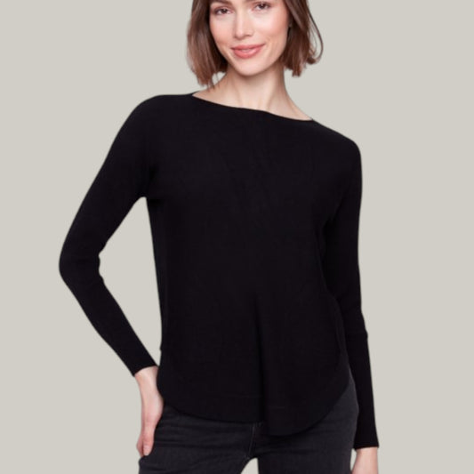 Charlie B - Sweater With Back Lace-Up Detail