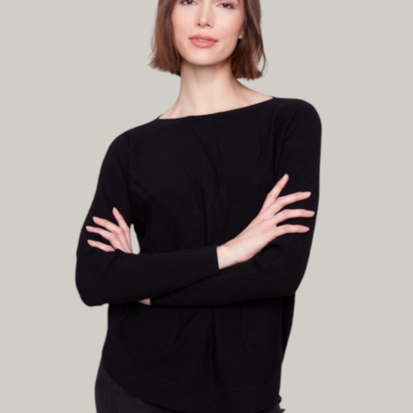 Charlie B - Sweater With Back Lace-Up Detail