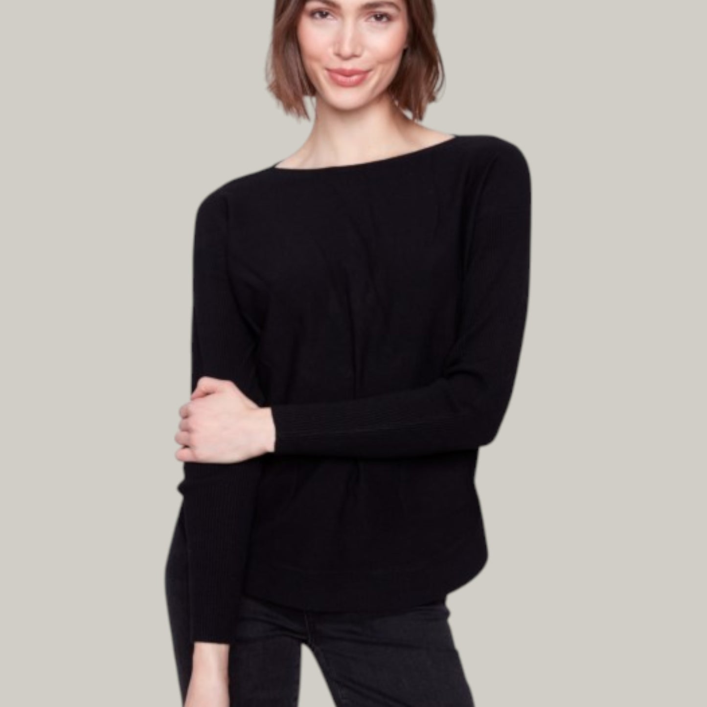Charlie B - Sweater With Back Lace-Up Detail