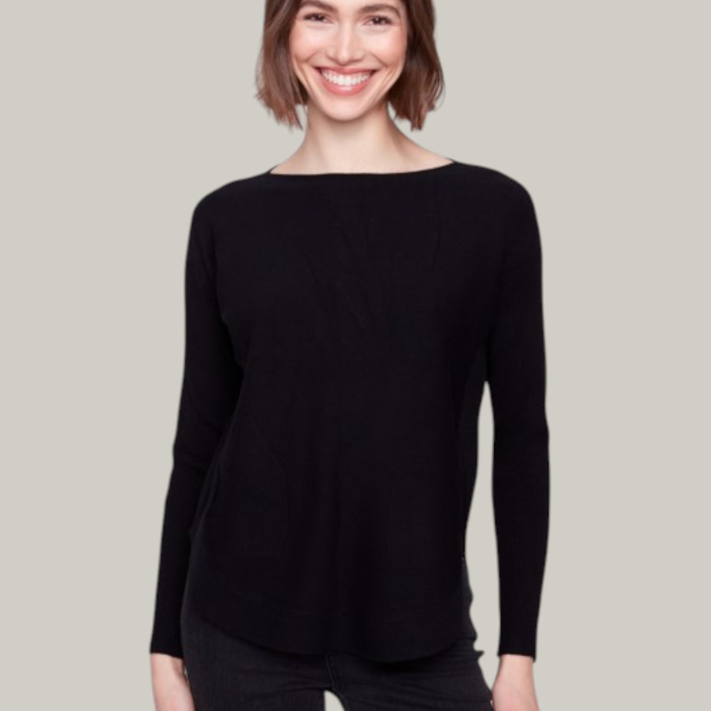 Charlie B - Sweater With Back Lace-Up Detail