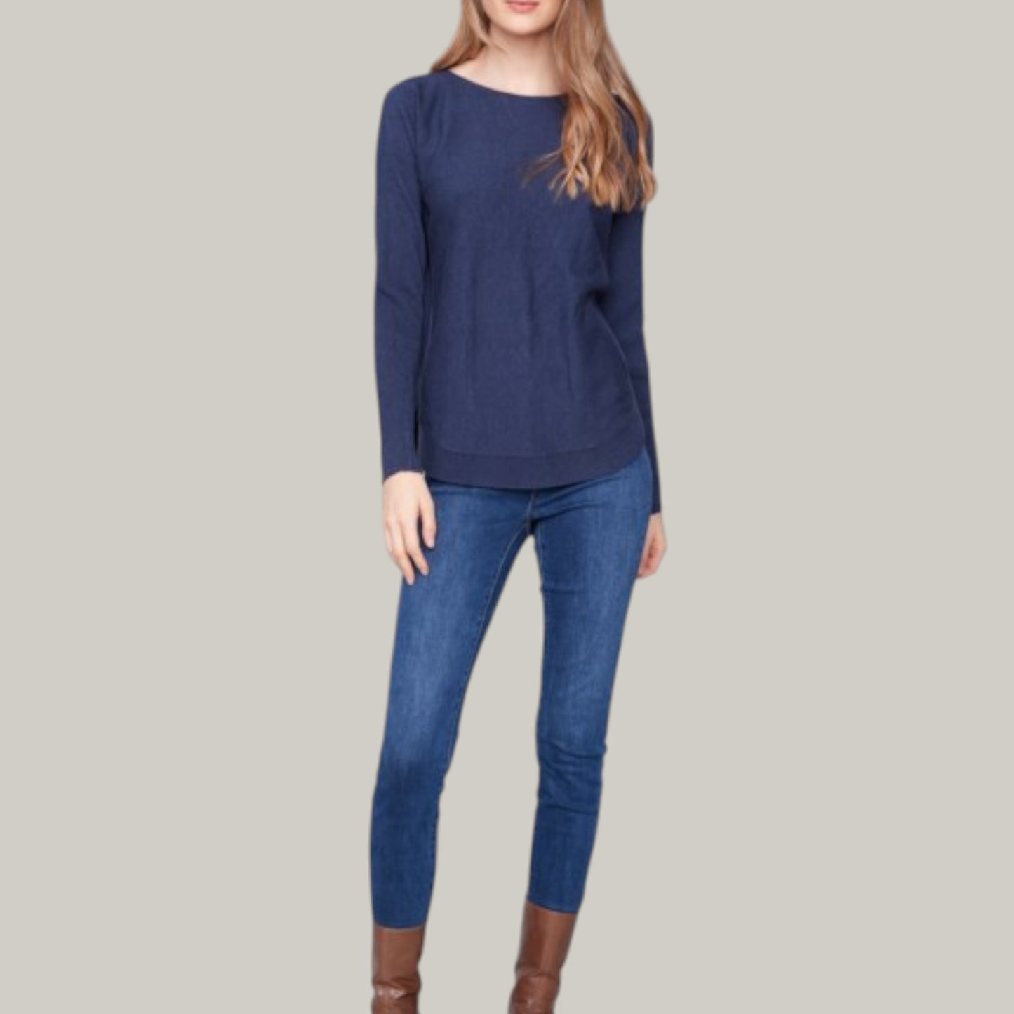 Charlie B - Sweater With Back Lace-Up Detail