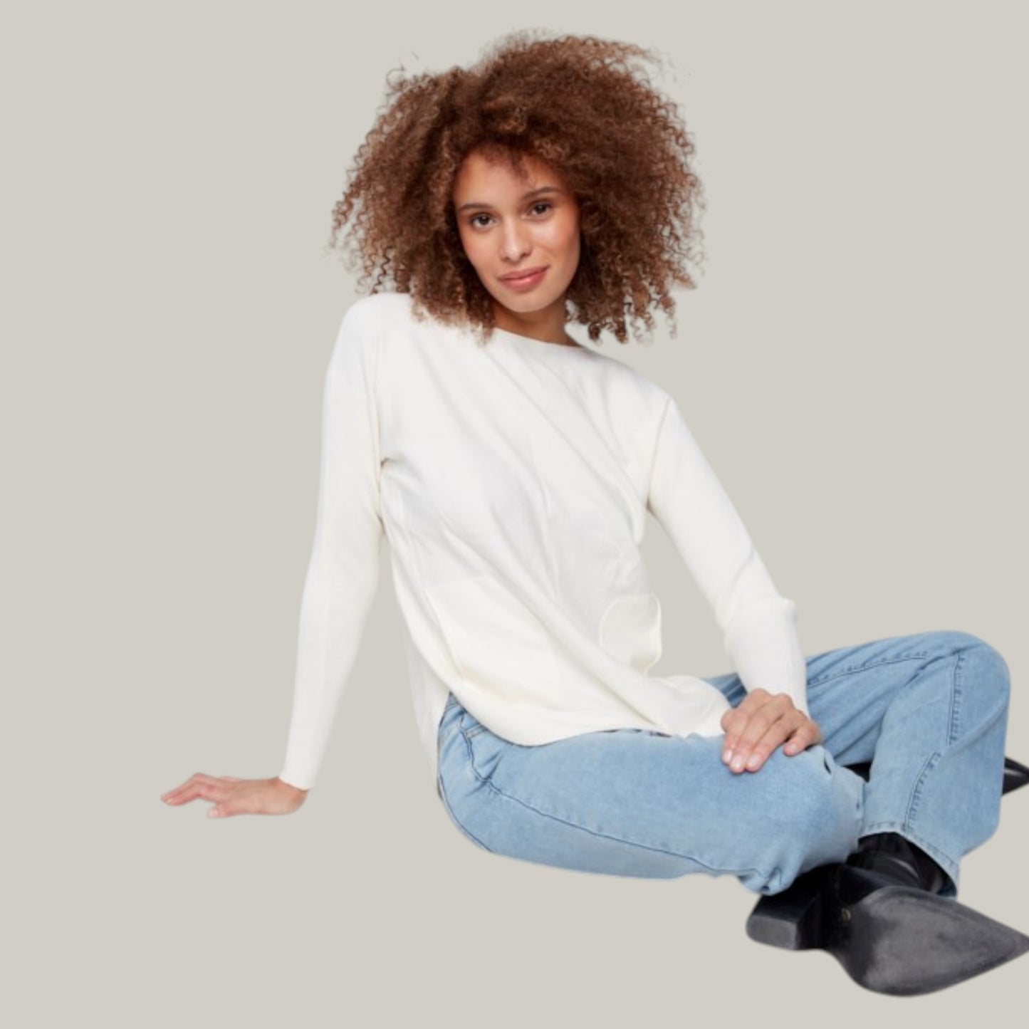 Charlie B - Sweater With Back Lace-Up Detail