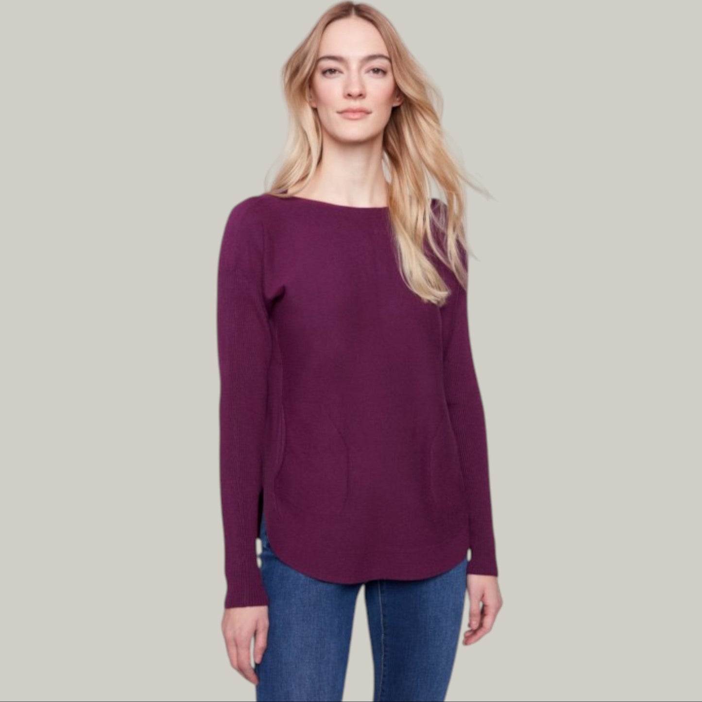 Charlie B - Sweater With Back Lace-Up Detail