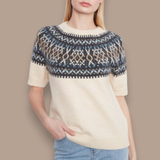 Charlie B - Short Sleeve Raglan Ski Sweater