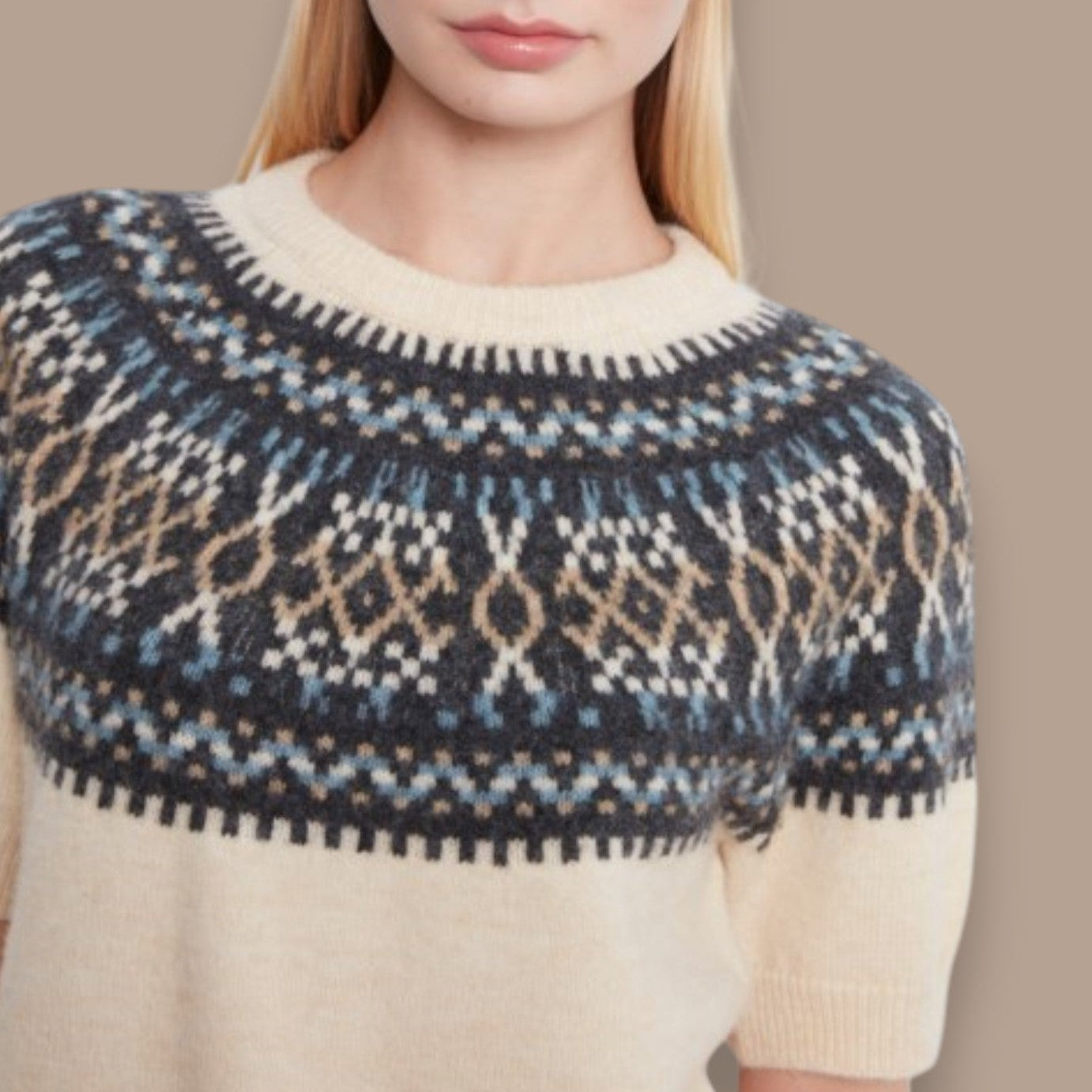 Charlie B - Short Sleeve Raglan Ski Sweater