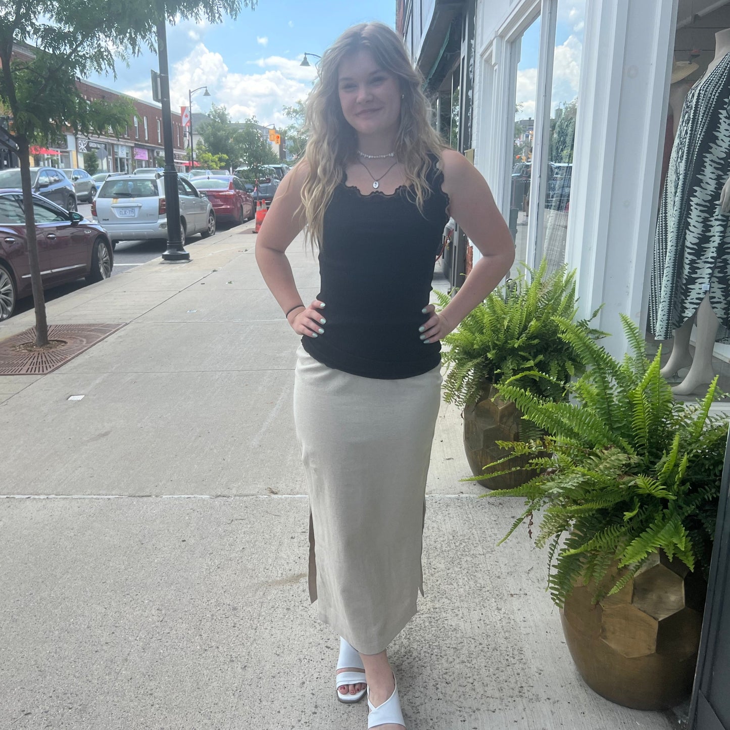 Deannafokes - Maxi Skirt With Side Zipper