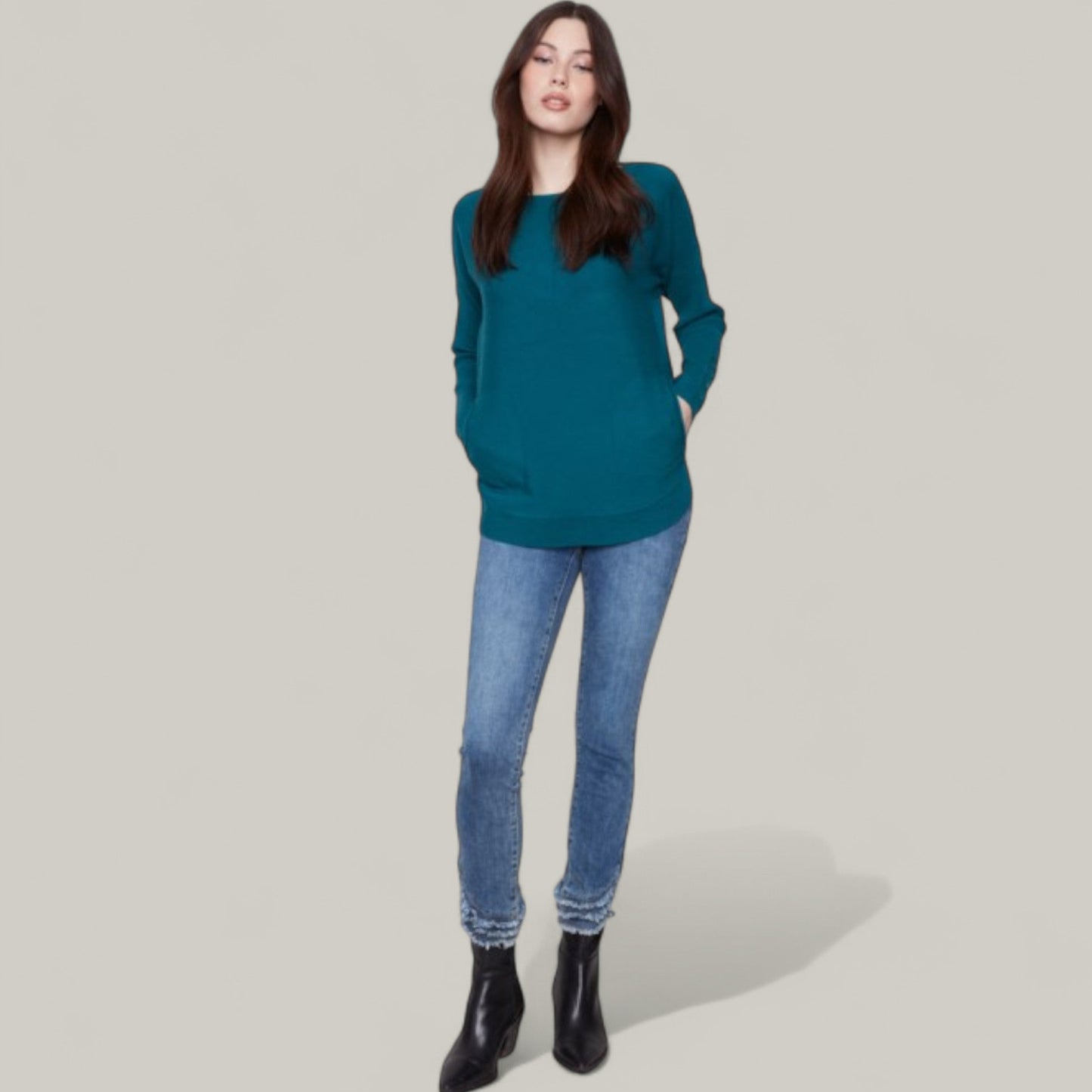 Charlie B - Knit Sweater With Lace-Up Cuffs