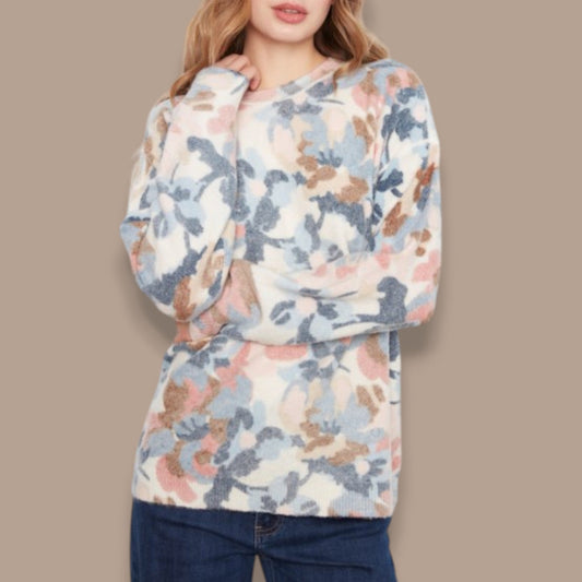Charlie B - Reversible Floral Knit Sweater