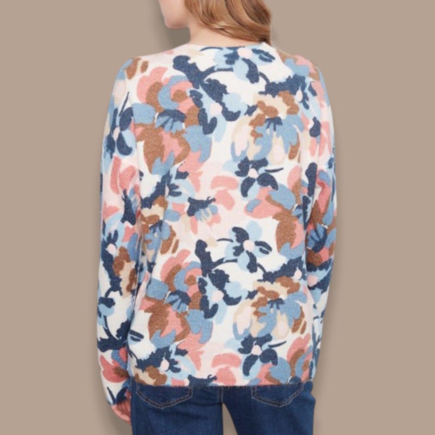 Charlie B - Reversible Floral Knit Sweater