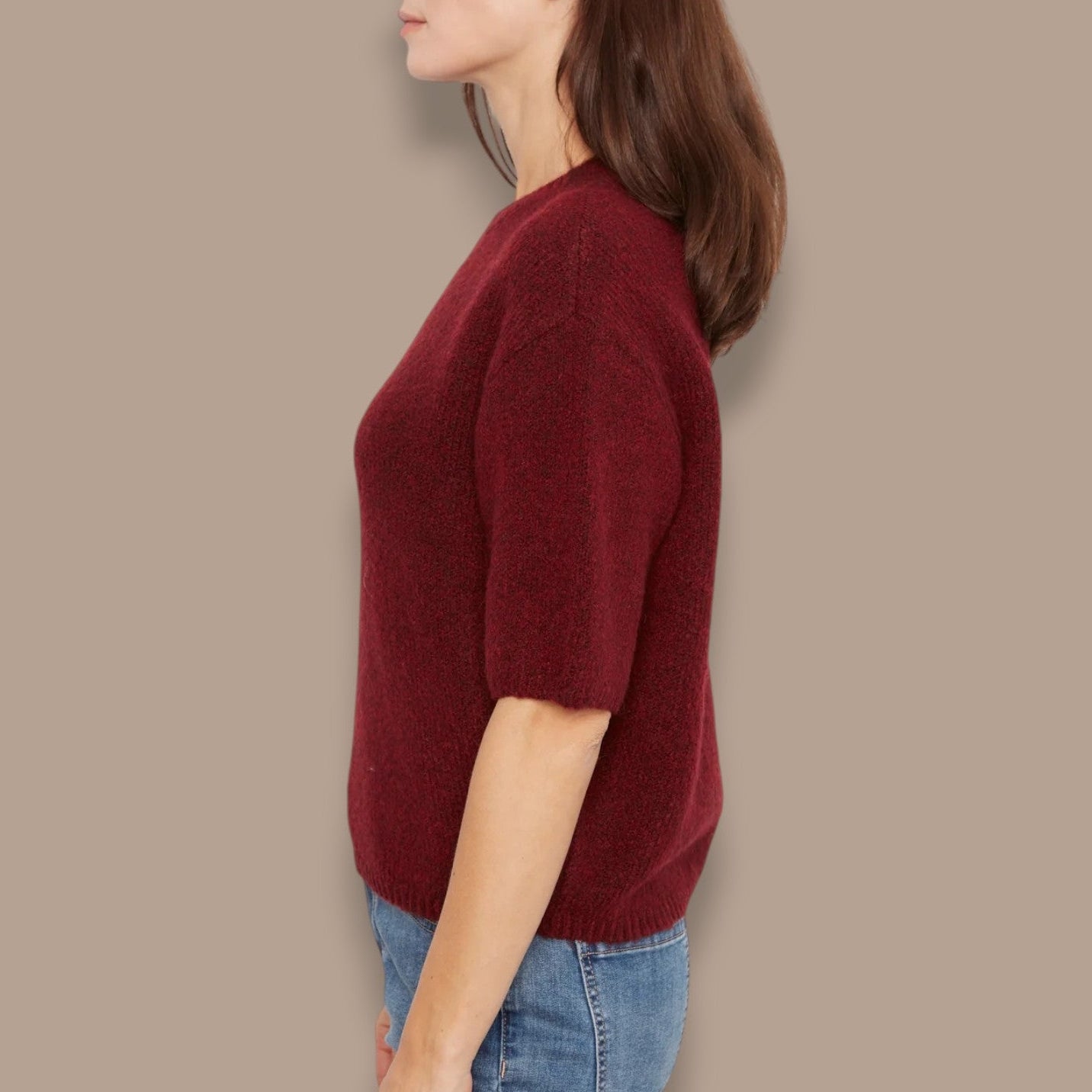 Charlie B - Elbow Sleeve Balloon Shape Sweater