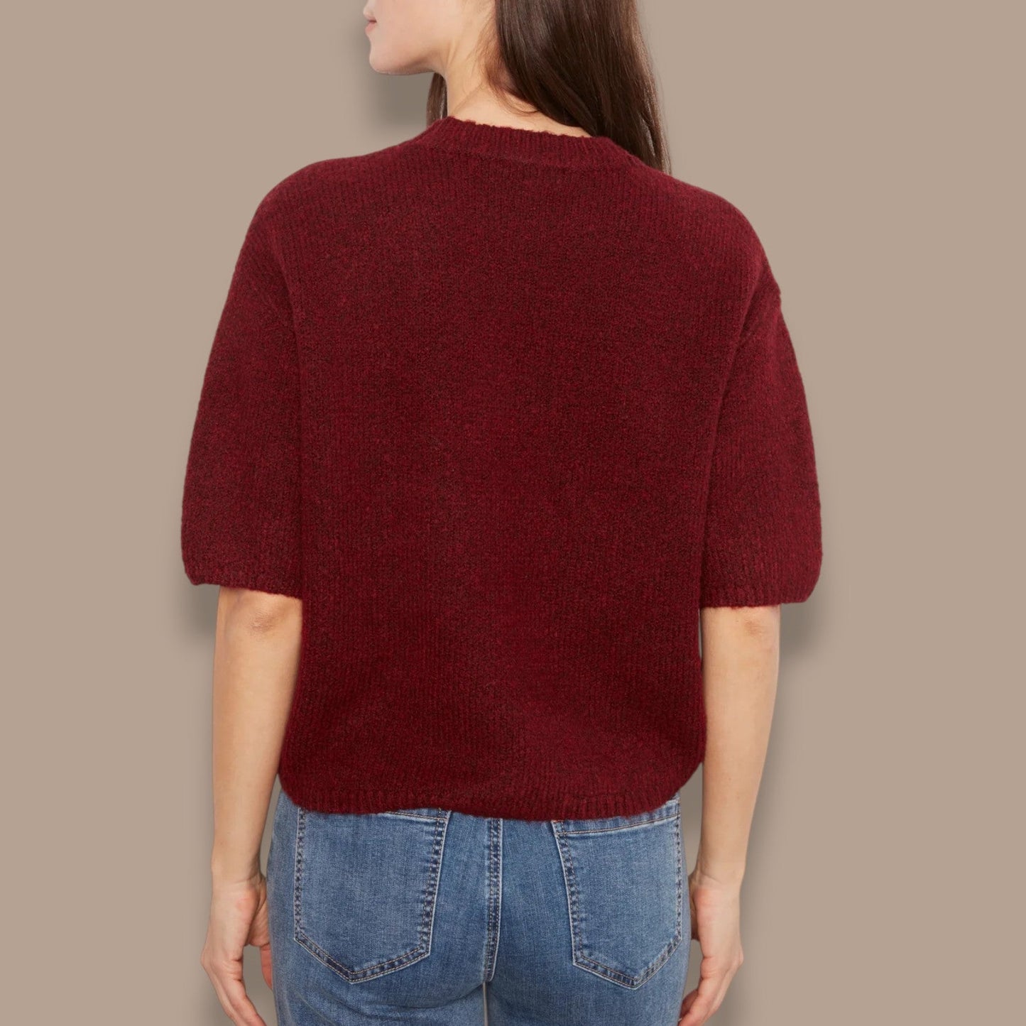 Charlie B - Elbow Sleeve Balloon Shape Sweater