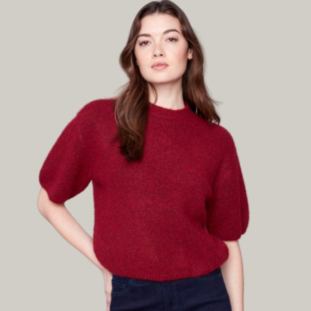 Charlie B - Balloon Elbow Sleeve Knit Sweater