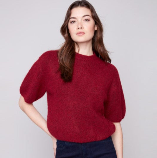 Charlie B - Balloon Elbow Sleeve Knit Sweater