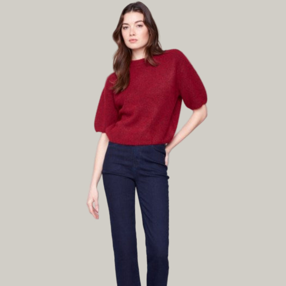 Charlie B - Balloon Elbow Sleeve Knit Sweater