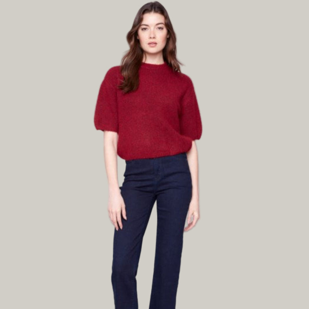 Charlie B - Balloon Elbow Sleeve Knit Sweater