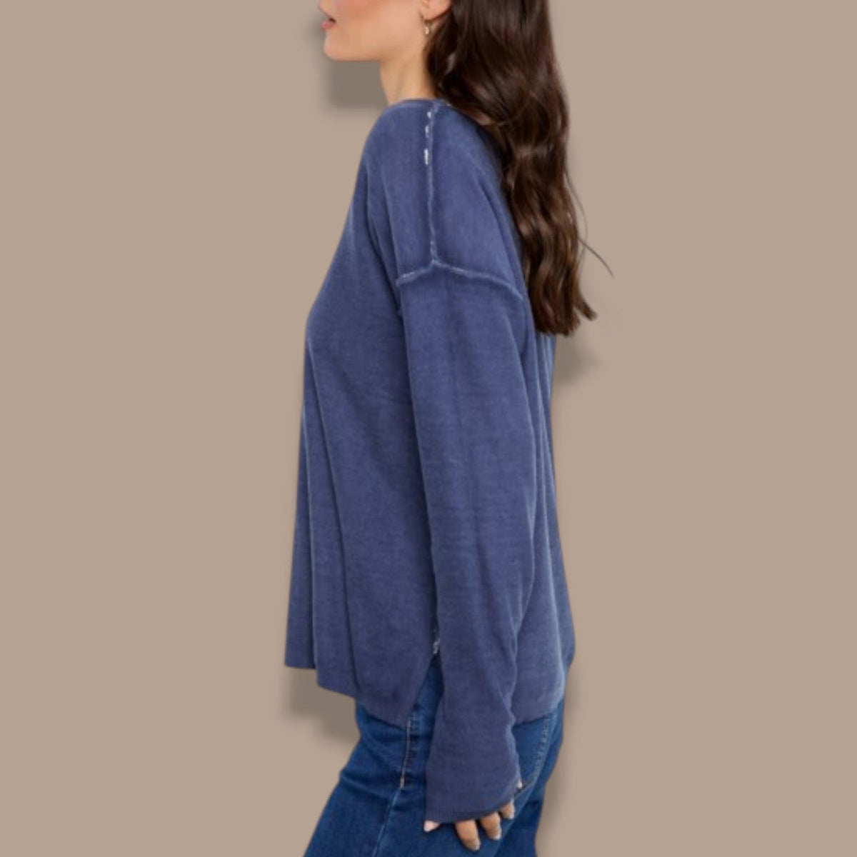 Charlie B - Reversible Floral V-Neck Sweater