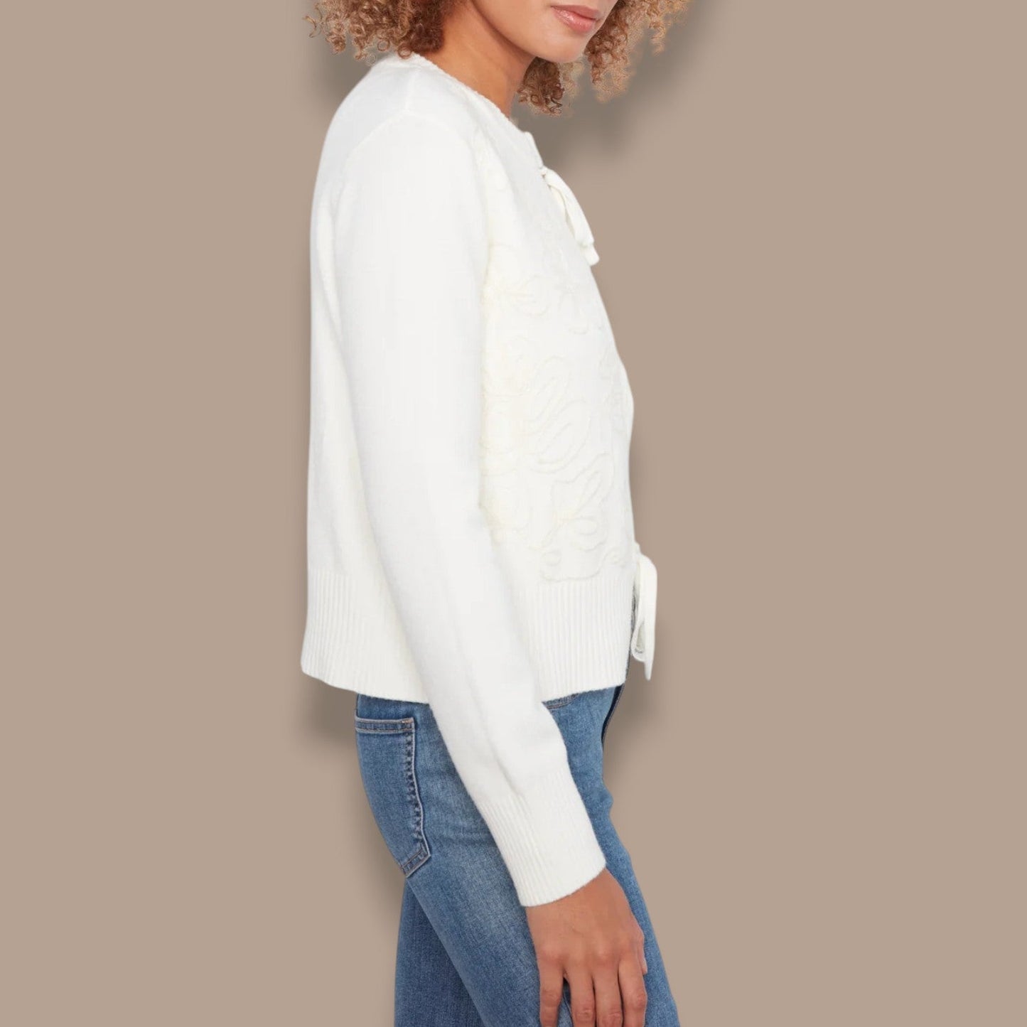 Charlie B - Floral Tie-Front Cardigan