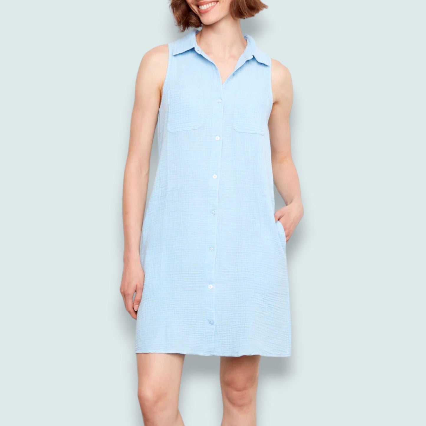 Charlie B - Sleeveless Shirt Dress