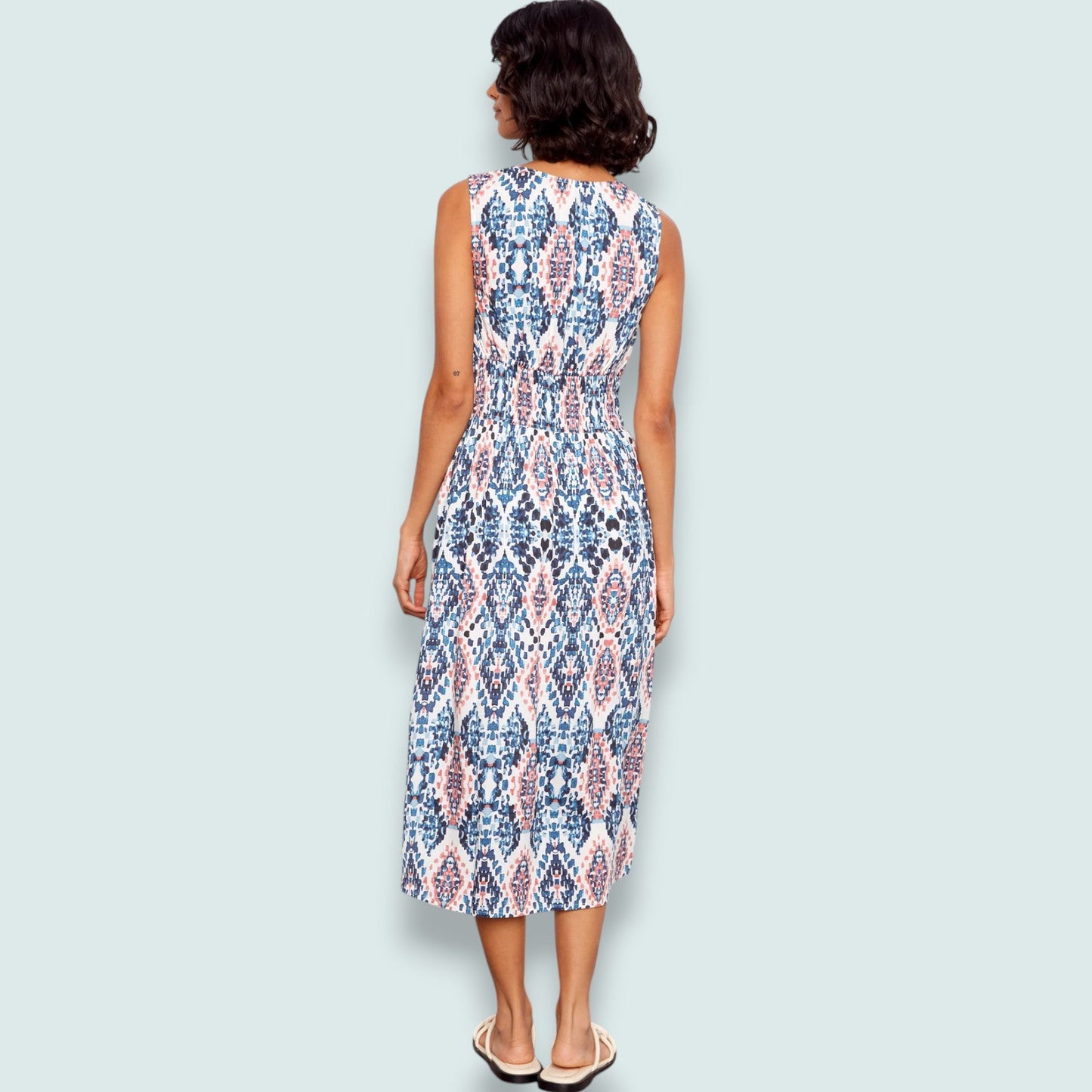 Charlie B - Printed Dress with Smocked Waist